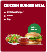 Chicken Burger Meal (spicy/normal)